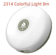 Rechargeable 7-color camping lantern from My Store with adjustable brightness and vibrant multicolor LED lighting for outdoor use.