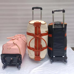 Foldable travel bag from My Store, lightweight design with multiple compartments, shown folded and partially expanded for travel use.
